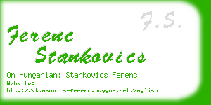 ferenc stankovics business card